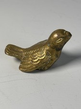 Vintage mini brass bird - brass,