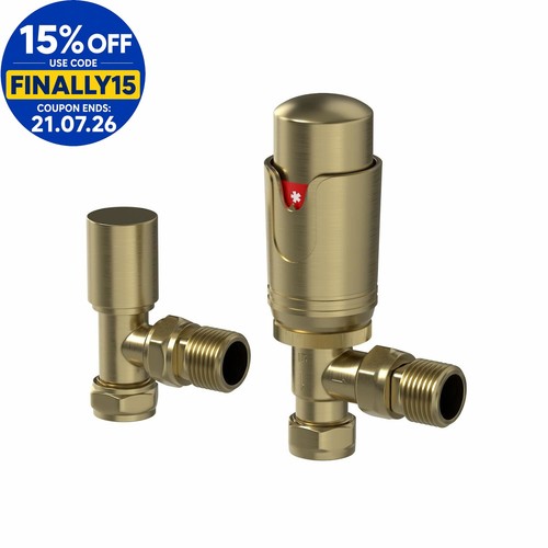 Radilux angled brushed - angled, brass