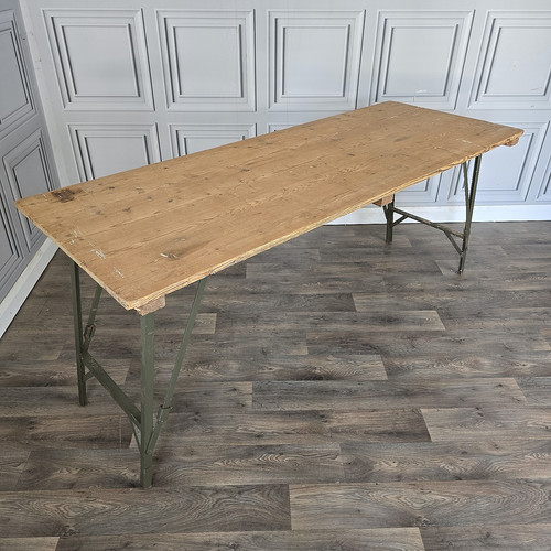 Vintage folding military table - folding,