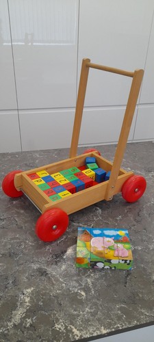 Push along trolley - /brick, tray