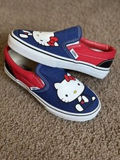 EUC Vans slip on Hello Kitty