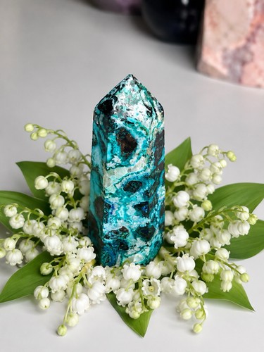 Malacholla chrysocolla crystal - malacholla,