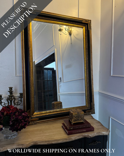 Large bevelled mirror gold - in,