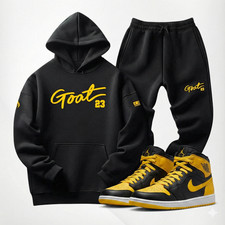 Men's Black Yellow Sweatsuit