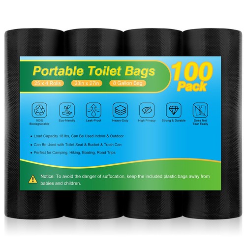 Portable toilet bags 100 - portable,