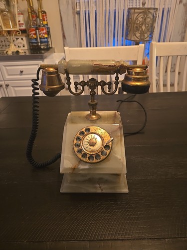 Vintage marble onyx rotary - vintage,