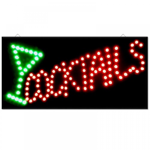 Led bar sign cocktail drinks - bar,