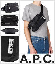 A.P.C. Nylon Ripstop Bag Belt Waist Bum Bag Ultralight Adjustable Unisex - Black
