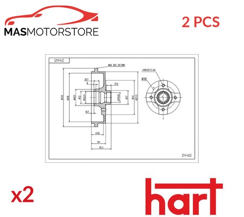 Brake drum pair set - brake,