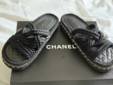 Chanel Black Slides/ Sandals