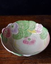 Avon ware floral bowl - floral, footed