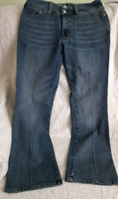 Ladies BENZINE Stretch Mid-rise Bootcut Denim Blue Jeans Size UK 12 (W32/L30)
