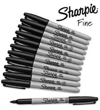 GENUINE Original Sharpie Black Marker Pens Fine Bullet Tip Permanent Markers 