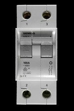 SIEMENS 100 AMP DOUBLE POLE MAIN SWITCH DISCONNECTOR 5TE7 