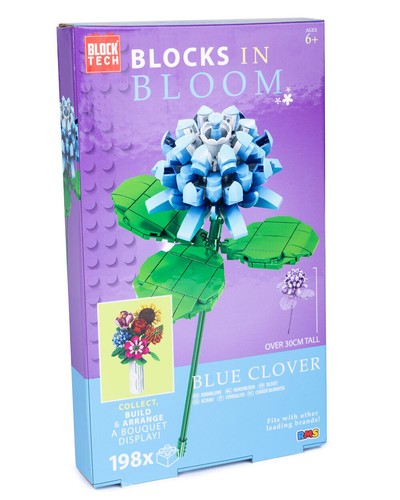 Blocks bloom blue clover - blue,