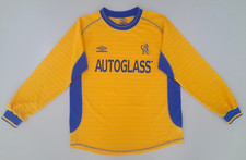 Mens Rare Vintage CHELSEA Long Sleeve AWAY football shirt 2000 2001 Medium UMBRO