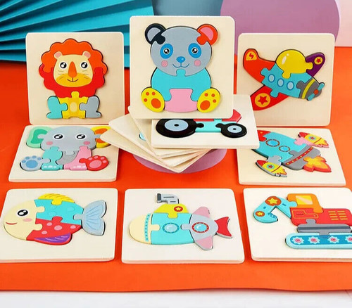 Kids toy wooden puzzle - wooden,