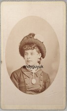CDV LADY BONNET HAT LOCKET