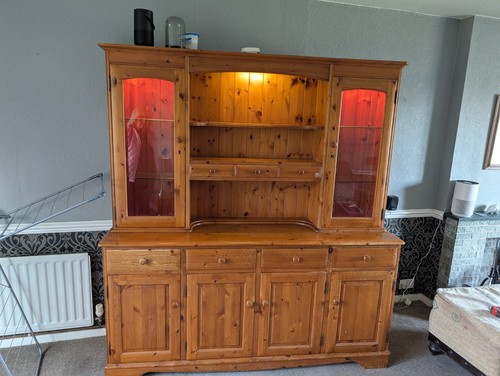Solid pine french dresser - pine,