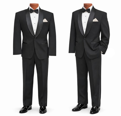 Men black tuxedo with pants - tuxedo,