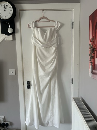 White off shoulder maxi dress - off-shoulder,