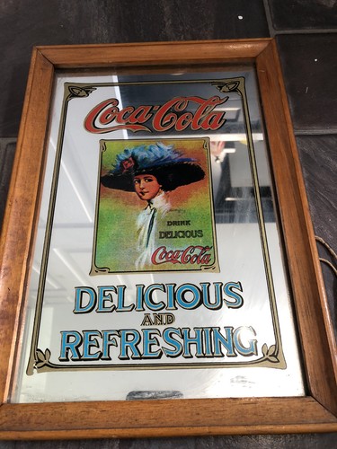 Vintage coca cola mirror pub - vintage,