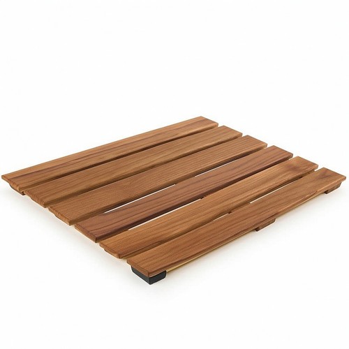 Wooden bath mat sturdy - mat,