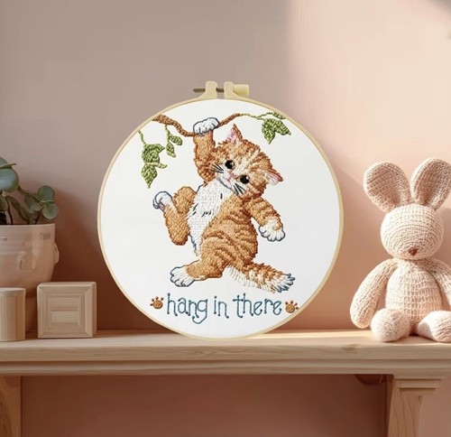 Embroidery kit hang in - hang, there