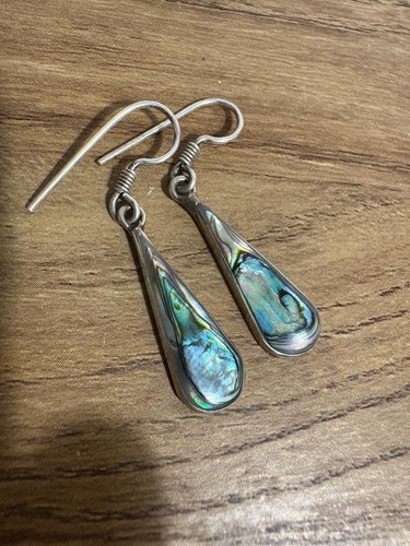 Vintage mexican silver abalone - silver,