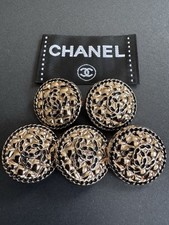 5 Chanel Metal Shank Buttons