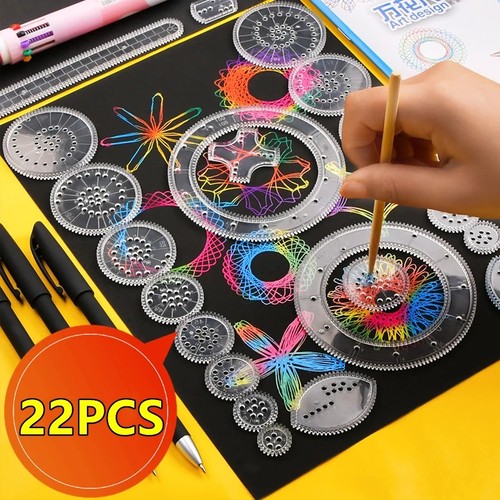Spirograph drawing ruler gear - drawing,