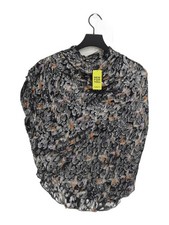 Isabel Marant Women's Top UK 10 Black Silk with Other Sleeveless Roll Neck Basic