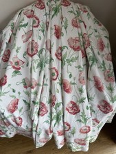 LOVELY MTM VINTAGE LAURA ASHLEY COUNTRY COTTAGE FRESHFORD POPPY CURTAINS  pair 1