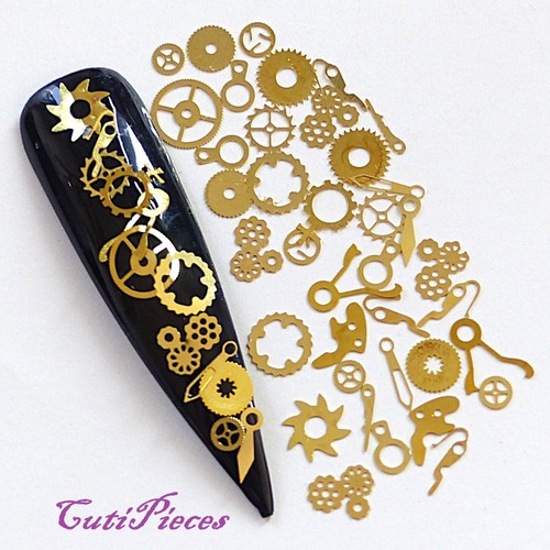 Nail art gold - art, steam