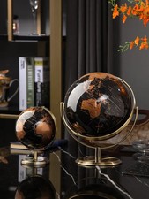 18cm Black Gold World Globe