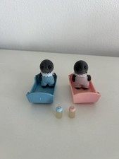 Sylvanian Families McBurrows Mole Babies Boy And Girl Vintage Rare