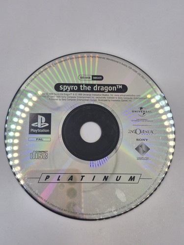 Spyro the dragon platinum ps1 - the,