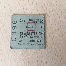 Half.  RAILWAY  Ticket;.  (   Heaton.  To. Newcastle  On Tyne,    59,    )