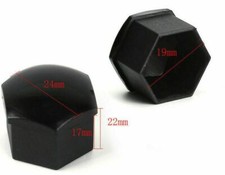 Black Wheel Nut Cover(s) For Ford Fiesta, Focus, C-Max, Mondeo etc.. (PE1021)