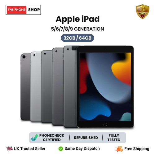 Apple ipad 6 - 7, 32gb