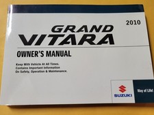 2010  SUZUKI GRAND VITARA  OWNERS MANUAL