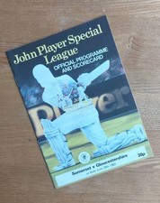 1983 Somerset v Gloucestershire cricket programme John Player League, 26 June