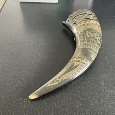 Water Buffalo Horn Scrimshaw