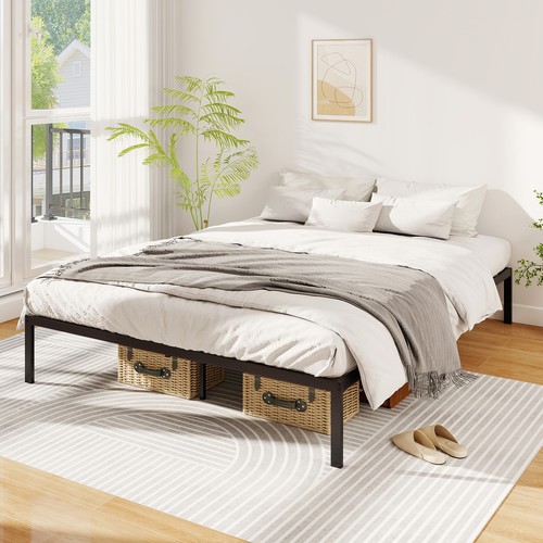 Metal bed frame 30cm platform - metal,