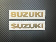 Suzuki Motorbike Motorcycle Fairings Tank Stickers Decals x2 @ 160 x 25mm Gold