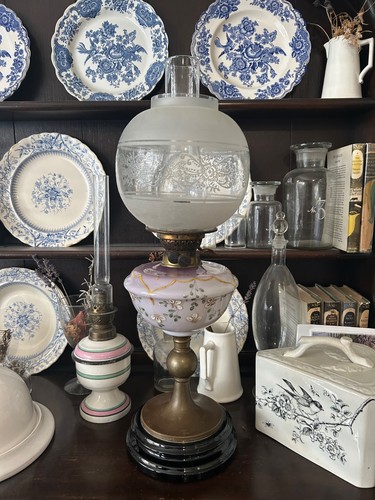 Antique victorian duplex oil - duplex,