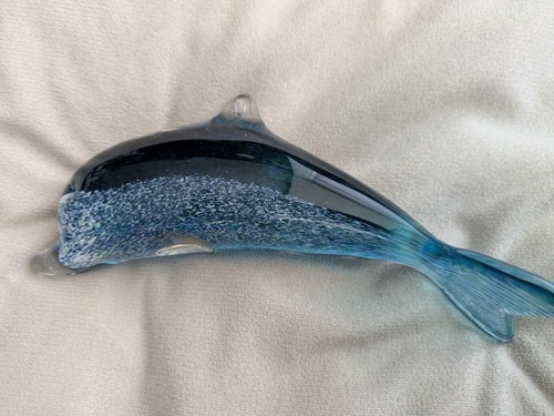 Avondale art glass dolphin - art,