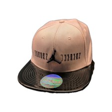 Jordan Youth Flat Peak Baseball Cap Kids White Black One Size