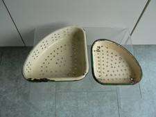 Vtg Enamel Corner Kitchen Sink