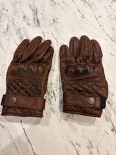 John Doe Tracker Leather Gloves Motorbike Motorcycle Retro Classic Brown